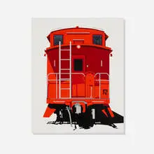 William Steiger, End View-Caboose, 2008, oil on linen