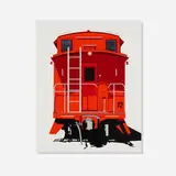 William Steiger, End View-Caboose, 2008, oil on linen