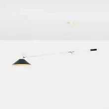 J.J.M. Hoogervorst, ceiling lamp, c. 1960, enameled steel, enameled aluminum