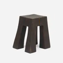 Lars Zech, stool, c. 2000, carved and lacquered oak