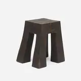 Lars Zech, stool, c. 2000, carved and lacquered oak