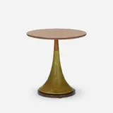Phil-Mar, ceramic table, c. 1960, glazed ceramic, laminate over wood, enameled steel, walnut