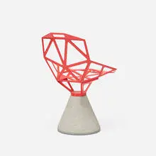 Konstantin Grcic, pre-production Chair One, 2004, enameled aluminum, concrete