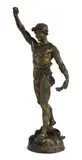 Marcel Debut, Untitled, patinated bronze, on a naturalistic base