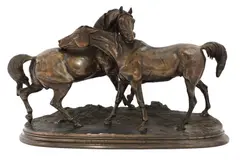 Untitled by Pierre-Jules Mêne, c.1853 bronze with brown patina, sold Oct 2020