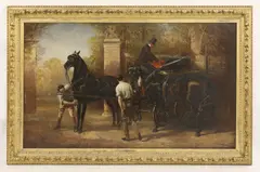 Alfred Hitchens Corbould, Untitled, oil on canvas 112 x 190cm Provenance: Painted for Major Stayplton