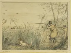 Henry Alken Sr, Untitled, pencil and watercolour 9 x 12cm (4)