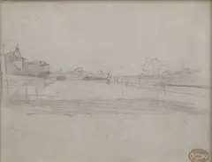 Edgar Degas, Untitled, is a wonderful preparatory sketch for an oil painting