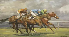 Untitled by Neil Cawthorne, oil on canvas 51 x 92cm ., sold Oct 2020