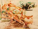 Frau Hummel from Chestnut Hill by M. Swarzenski, watercolor, offered Feb 2021
