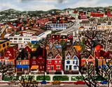 Sandra Sheeran, View of Lawrenceville, watercolor