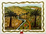 William H. West, Out in the Country, 1974, gouache and acrylic on canvas board