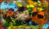 Roy Ahlgren, American Floral, undated but likely early 2000s, oil on card stock paper