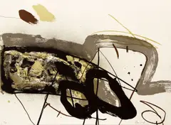 James Bird, (English 1937-2010), Untitled Abstract from Trazos Suite, lithograph printed in colors, Dimensions