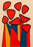 Homage to Calder by Alexander Calder, 1975, lithograph printed in colors, offered Feb 2021