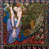 Chinese Beauty with Peacock, 1990, relief print with hand coloring on Japon paper, 32.5 x 32 inches by Tang Da-Kang, pencil, offered Feb 2021