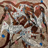 Jiang Tie Feng, Flight, serigraph printed in colors