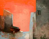 Red Sky by Claude Gaveau, lithograph printed in colors, offered Feb 2021