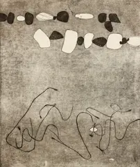 Untitled Abstract by Abraham Hankins, woodcut on paper, undated (c.1940s or 1950s), offered Feb 2021