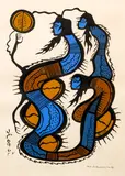 Underwater Spirits by Joshim "Josh" Kakegamic, 1976, serigraph on paper, offered Feb 2021