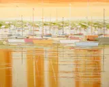 The Bay at Sunset by Kenneth Kaye, acrylic on canvas, offered Feb 2021