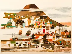 Dong Kingman, Hong Kong Harbor, c.1970s, lithograph on paper