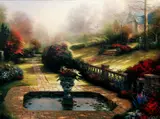 Thomas Kinkade, Gardens Beyond Autumn Gate, 1994, offset, lithograph