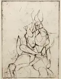 Conrad Marca-Relli, Abstract Nudes, undated, etching on paper