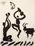 La Danse du Berger by Pablo Picasso, 1959, lithograph on wove paper, offered Feb 2021