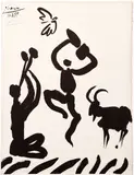 La Danse du Berger by Pablo Picasso, 1959, lithograph on wove paper, offered Feb 2021