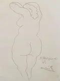 Pablo Picasso, Femme Nude de dos (Bloch 822) (1956), etching on wove paper