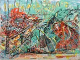 Robert Qualters, Matisse a la Recherche, serigraph printed in colors