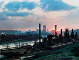 Mills along The Monongahela River, 1987, color by Norman W. Schumm, photograph, offered Feb 2021