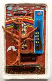 Landscape, circa 1970, painted plaster , glass by Albert Twersky, collage, and mixed media, offered Feb 2021