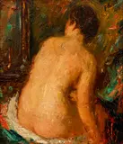 Desnudo de Espaldas [Nude from the Back] by Francisco Vidal, 1946, oil on board, offered Feb 2021