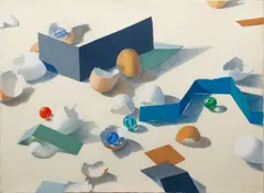 Under the Confluence by Florence Zolan, watercolor and mixed media on paper, offered Feb 2021