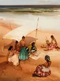 William Russell Flint, Gypsies on a Mediterranean Beach