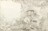 Tim Hildebrandt, Gingerbread Boy Drawing, 1989, pencil drawing