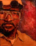 Vince Ornato, Factory Man, 2005, oil on masonite panel
