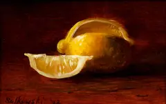 James Sulkowski, Sliced Lemons, 1992, oil on board