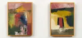 Arteta, Ignacio (Spanish, born 1965), Untitled Abstract Pair, acrylic on paper mounted on wood