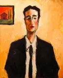 Clifford Bailey, Black Suit, Dark Eyes, oil on canvas