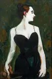 Clifford Bailey, Madame X (after John White Alexander), oil on canvas