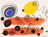 (American, 1898-1976), Untitled by Alexander Calder, 1956, gouache and ink on BFK Rives watermarked paper, offered Dec 2020