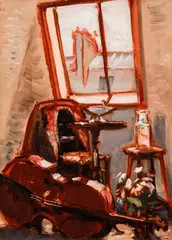 Jean Hélion, Musician's Garret Still Life Paris, 1960, oil on canvas