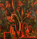 John Kazann, Untitled Floral Abstract, 1953, oil on canvas