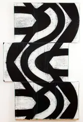 YUKON by David Row, 1988, oil and wax on 3 stretched canvases, irregular, offered Dec 2020