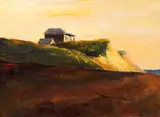 Seaside Landscape, Wellfleet, Ma by N. Cameron Watson, oil on canvas board, offered Dec 2020