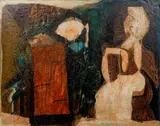 The Oldness (Ecclesiastes) (Kohelet) by Shraga Weil, 1961, oil on canvas, offered Dec 2020