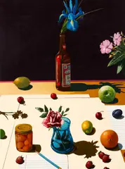 Still Life with Bud by Paul Wonner, 1992, lithograph printed in colors, pencil, offered Dec 2020
